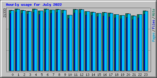 Hourly usage for July 2022