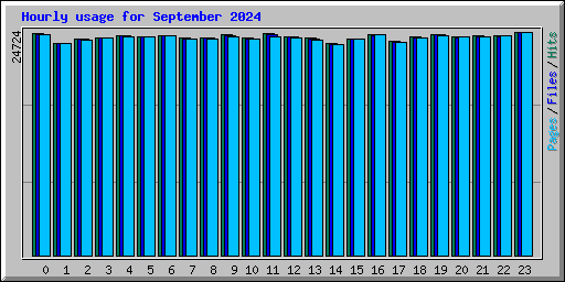 Hourly usage for September 2024