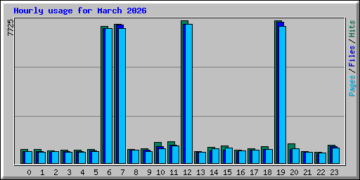 Hourly usage for March 2026